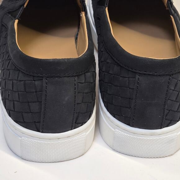 Quince Black Handwoven Leather Slip-On Sneakers Flats Comfort Shoes – Size 8 - Picture 8 of 8